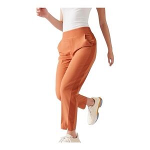 Athleta‎ Brooklyn Ankle Pant unbaked Clay Stretch Zip Pocket ROSE SIZE 8